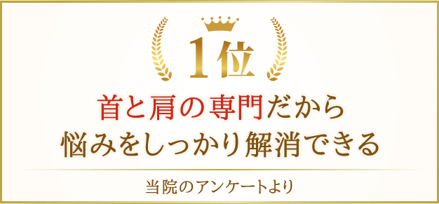 首と肩の専門だから悩みをしっかり解消できる